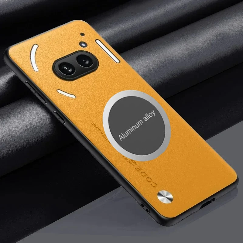 Luxury Metal Magnetic Car Holder Leather Case with Carbon Fibre Protection and Skin Feel Finish