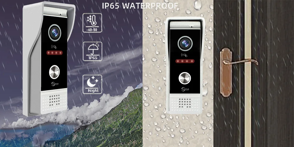 ANJIELO 1080P TUYA Smart Video Doorphone Lock Set Video Intercom system for Home