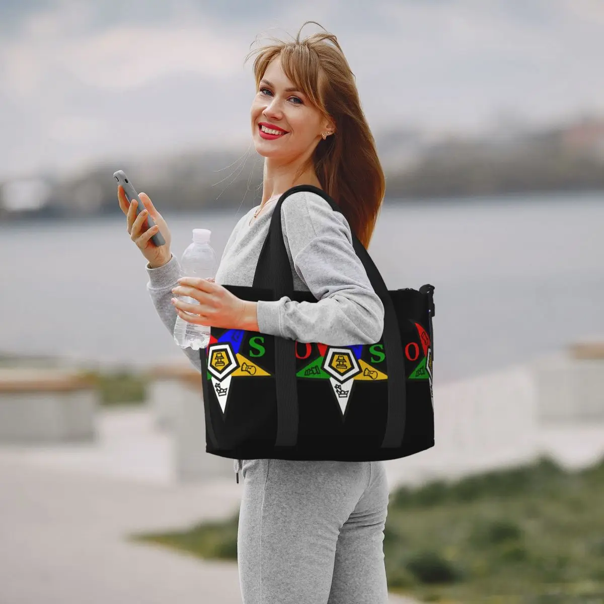 Order Of The Eastern Star OES Beach Tote Bag for Women Extra Large Gym Carry On Travel Shopping Bags