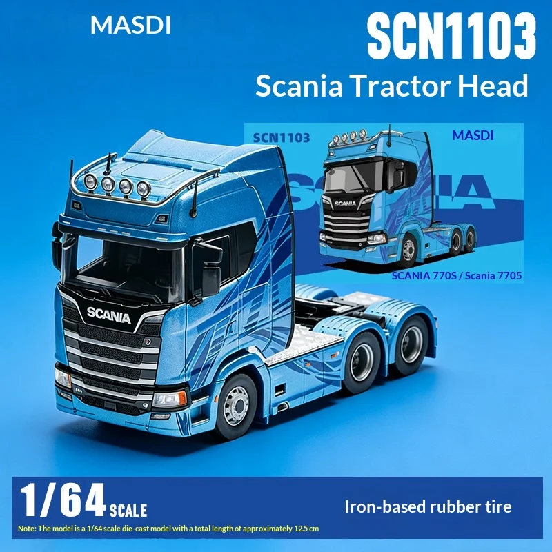 Masdi 1:64 Scale Scania R650 Alloy Truck Head Model Diecast