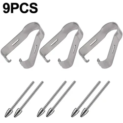 Luxury Metal Replacement Pen Nibs - Sturdy Alloy Pencil Tips (6 Nib 3 Clip)