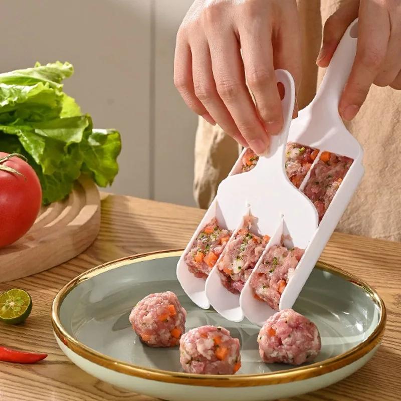 1pc Home ball maker kitchen squeeze fish ball pressure meat fried balls shrimp slip meat filling dough machine
