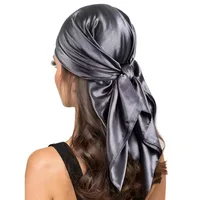 90cm Silk Scarf Scarftop Headwraps For Woman Fashion Four Seasons Hair Accessories Hijab Foulard Bandana Femme Headscarf 1