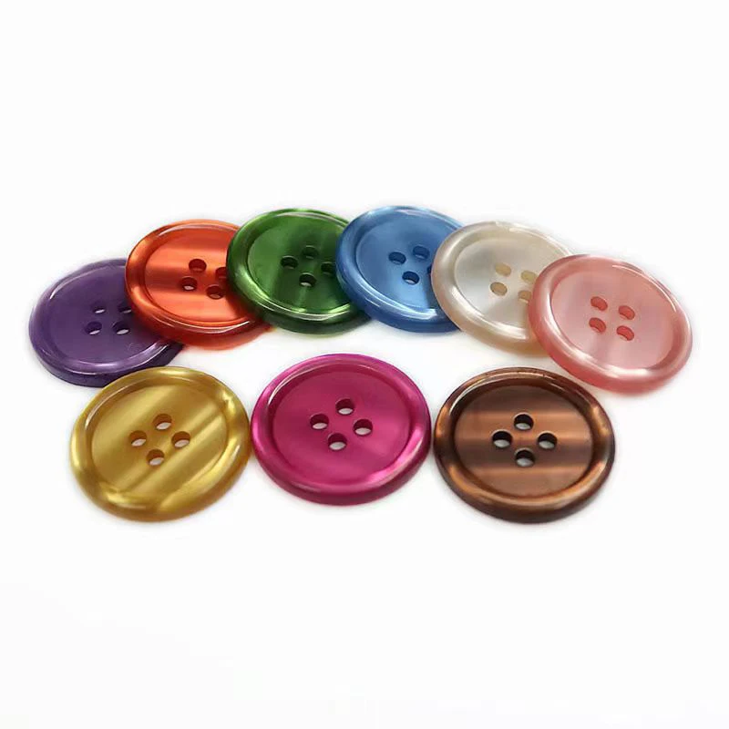 10-25mm 새로운 스크랩북 일반 흰색 진주 빛 네 눈 얇은 셔츠 카디건 스웨터 버클 도구 수지 단추 50pcs