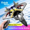 RC Airplane 2.4GHz 6CH EPP RC Plane 4 Motor RC Aircraft Toys for Adult Kids with Function Gravity Sensing Stunt Roll Cool Light 6