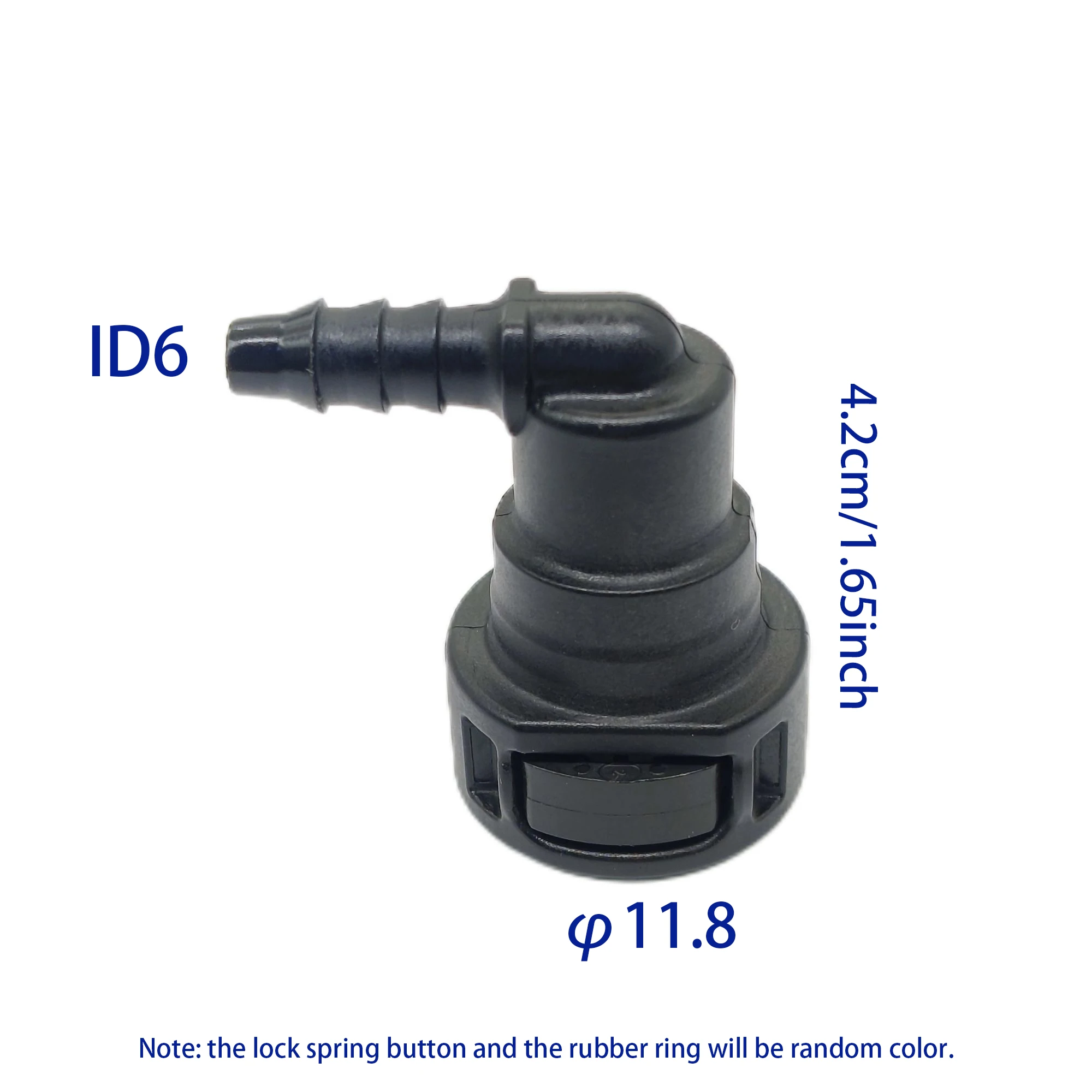 2pcs x 11.8 ID6 Single O-ring Gas & Water Auto Car Fuel Line Hose Coupler Quick Release Connector Carburetor Part