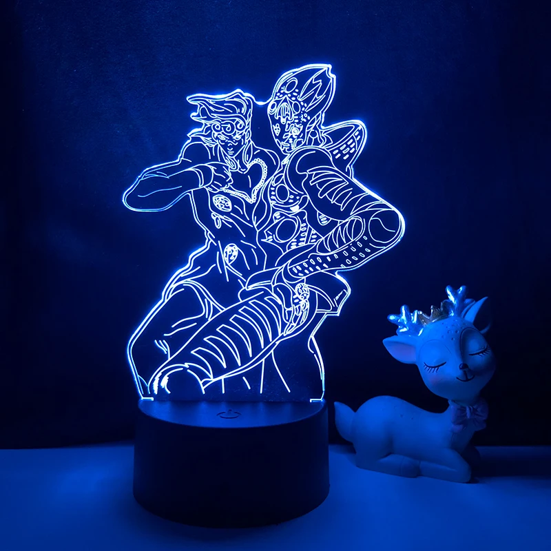 candle night Anime JoJo Bizarre Adventure 3d Lamp for Bedroom Decor Light Birthday Gift for Him JoJos Bizarre Adventure Led Light Manga dinosaur night light Night Lights