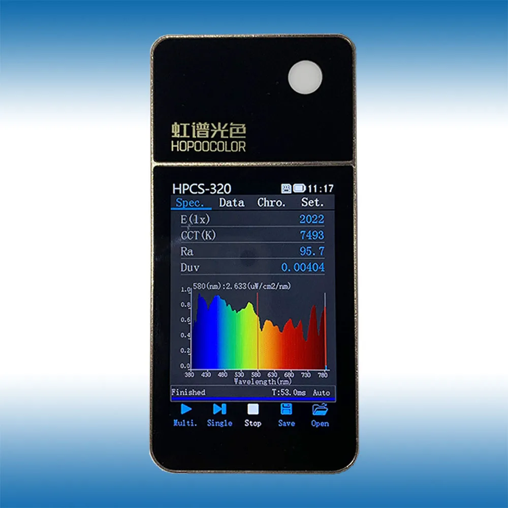 HPCS320 Cheap Spectrometer CCT CRI Meter Lux Photometer