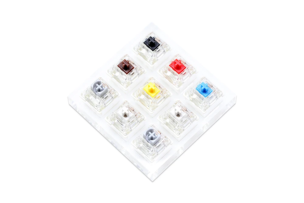 Interruptor Acrílico Verificador Jwick Interruptor para Teclado Mecânico Preto Vermelho Azul Gengibre Leite Poi Branco - Imagem 5