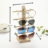Multi Layers Wood Sunglass Display Racks Shelf Eyeglasses Show Stand Jewelry Holder for Multi Pairs Glasses Showcase Women Gift 2