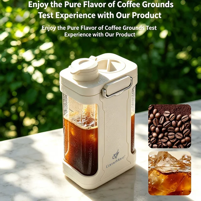 YRP Cold Brew Iced Coffee Pots Coffee Maker and Tea Infuser 1.0L / 34oz Removable Filter Tritan Material BPA Free Coffee Tools 1