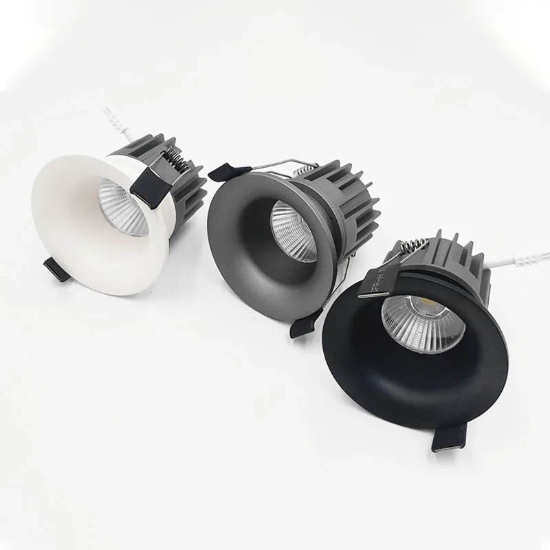 

LED adjustable COB Concentrator AC85-265V 9W 12W 15W 18W Simple aluminum groove round down light