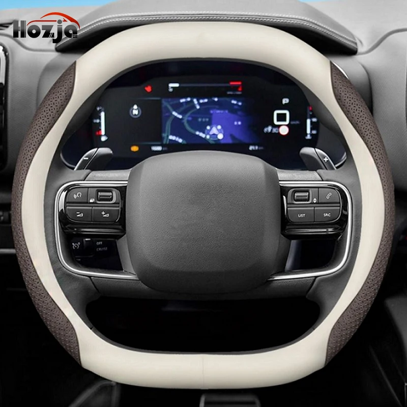 Premium Leather Breathable Non-Slip Steering Wheel Cover - Car Styling Auto Accessory