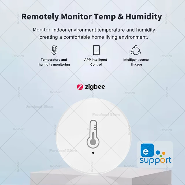 ZigBee Temperature And Humidity Sensor Remote Monitoring Hygrometer,Smart Home Automation,For Alexa Google Yandex Home Assistant 6