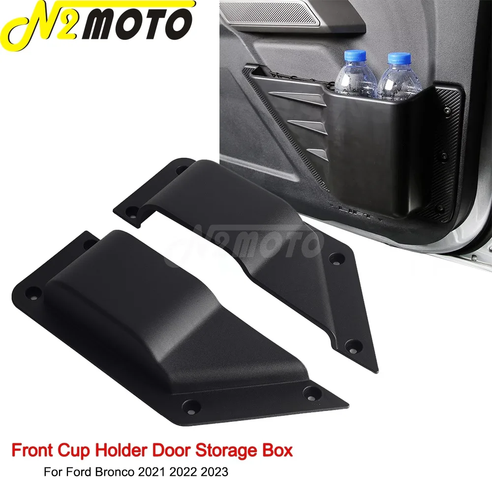 

Аксессуары для интерьера автомобиля Ford Bronco 2021-2023, передний держатель для чашки, карман на дверь, боковой контейнер для хранения напитков, комплекты замены 2022