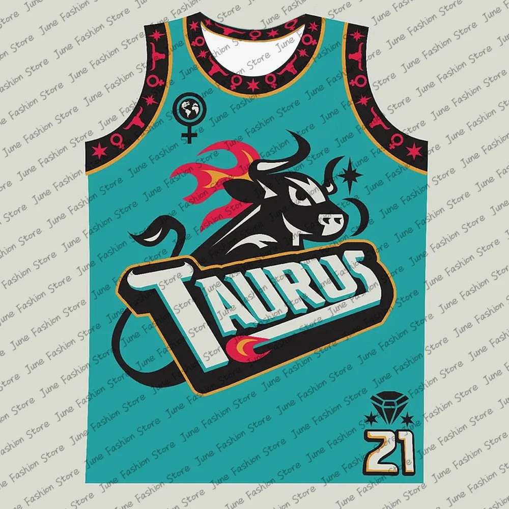 Summer Basketball Jerseys Kits For Men Constellation Special Edition Basketball Tank Top Set Adult Kids Shirts Sets