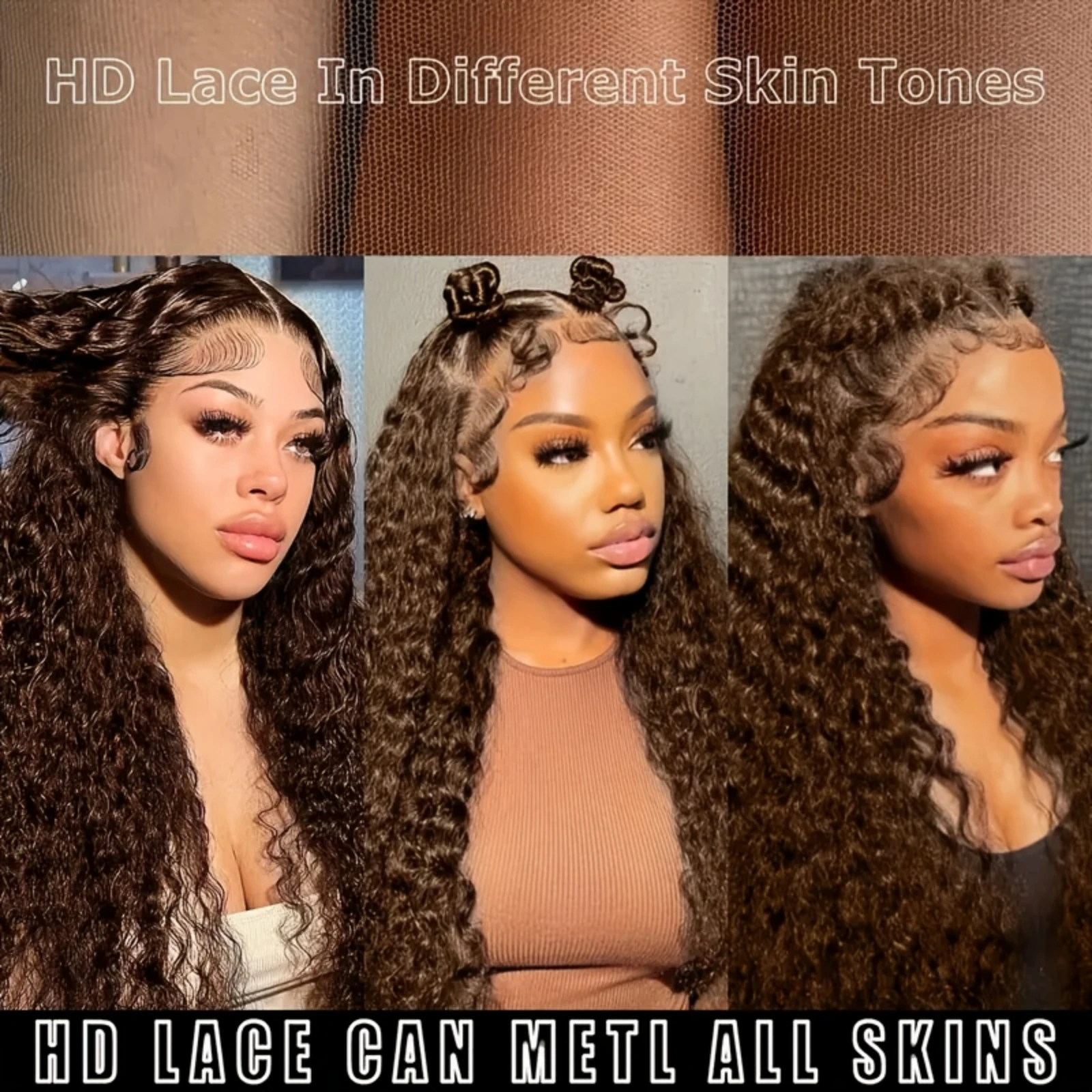 Chocolate Brown Curly Human Hair Wig 13x4 Lace Front Human Hair Wigs For Women Jerry Curly Glueless Wigs On Clearance Sale 2