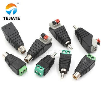 2PCS ปลั๊ก AV RCA Lotus Head กด Terminal การตรวจสอบอุปกรณ์เสริม RCA เชื่อมฟรี Audio Connector เสียงชายและหญิง 1