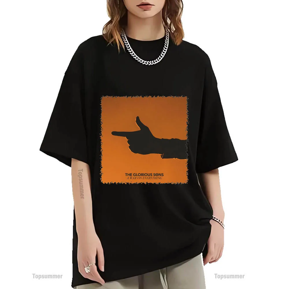 

Футболка с изображением альбома «война на всем», футболка с изображением великолепных сыновей, уличная одежда, футболка с графическим принтом, подростковые черные топы, футболки