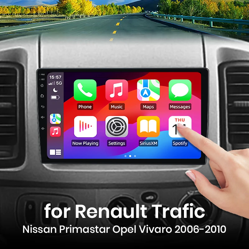 Para Renault Trafic Nissan Primastar Opel Vivaro 2006-2010 inalámbrico CarPlay Android Auto Radio de coche GPS WiFi 4G Multimedia estéreo 1
