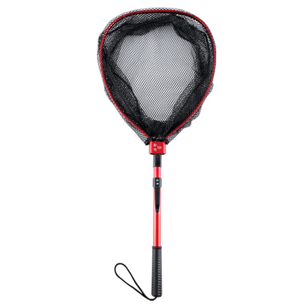 Foldable Fish Landing Net Rubber Mesh 8MM Mesh Fly Fishing Net