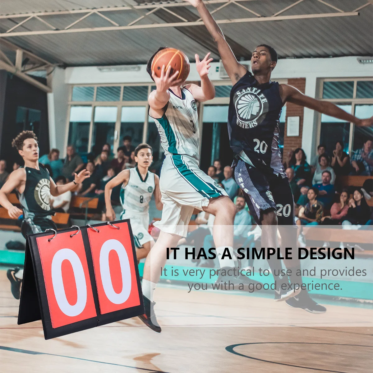 Pvc Basketball Scoreboard Sports Match Scorer Large Number Souvenirs Gifts Sport Supplies Game Tools Team Sports Paddle Bright