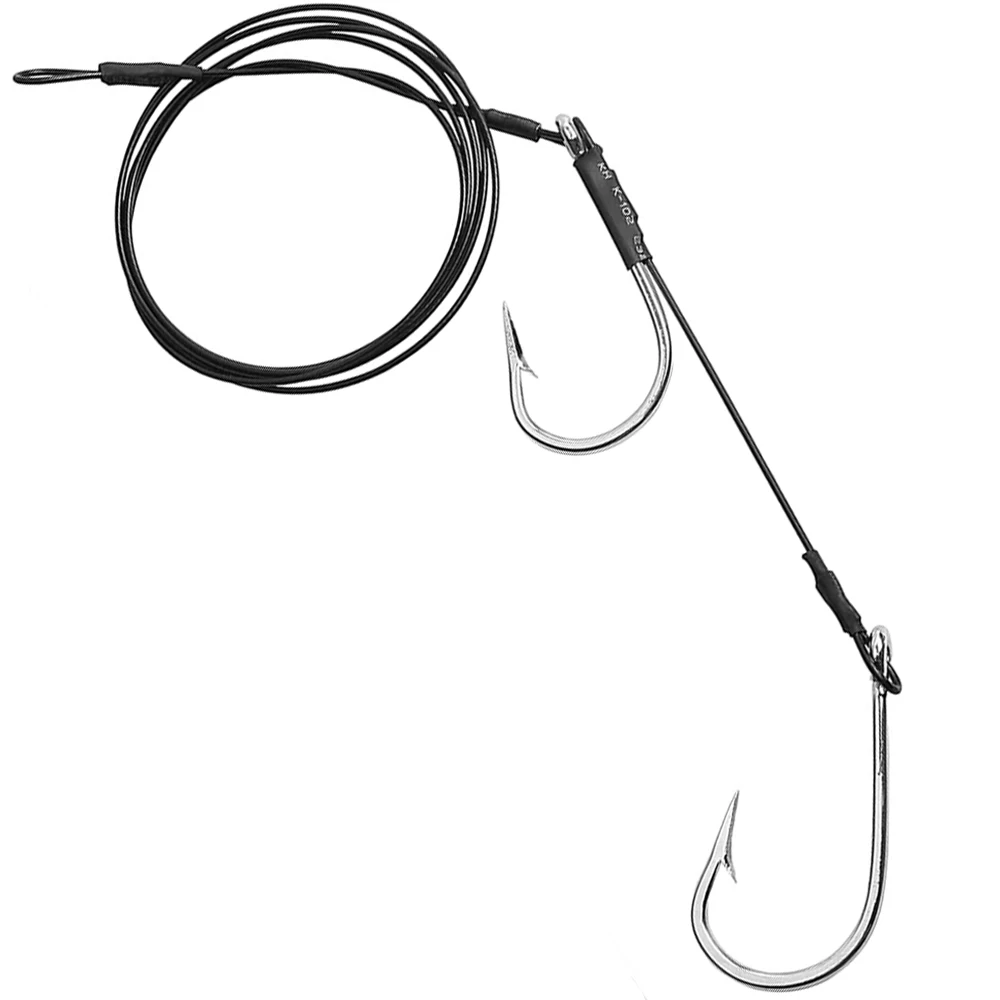 Shark Rigs Stainless Steel Fishing hook 400lb Steel wire leader