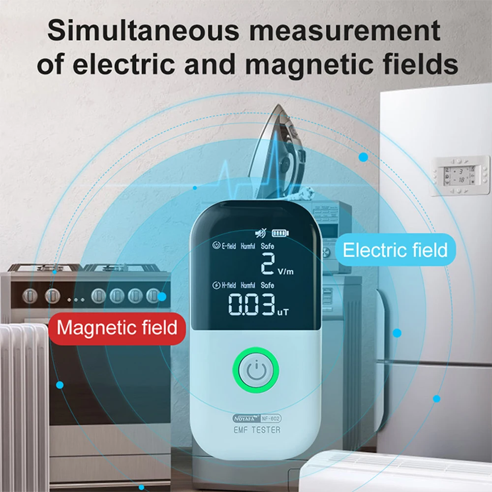 NF-602 Handheld Radiation Detector Geiger Counter Meter Electromagnetic Radiation Tester Magnetic Field Detector