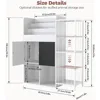 Toy Storage Organizer Kid Bookshelf with Stuffed Animal Storage Holder Floor Storage Cabinet Toy Chest 3-Tier Toddler Book Shelf 3