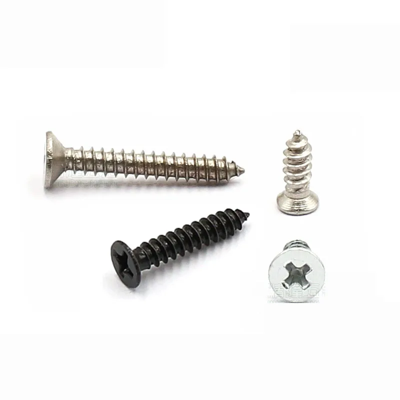 

100Pcs M2.4*L=8/12/12.5/13/30mm Cross Phillips Recessed Countersunk Flat Head Tapping Screws Wood Screw Bolts