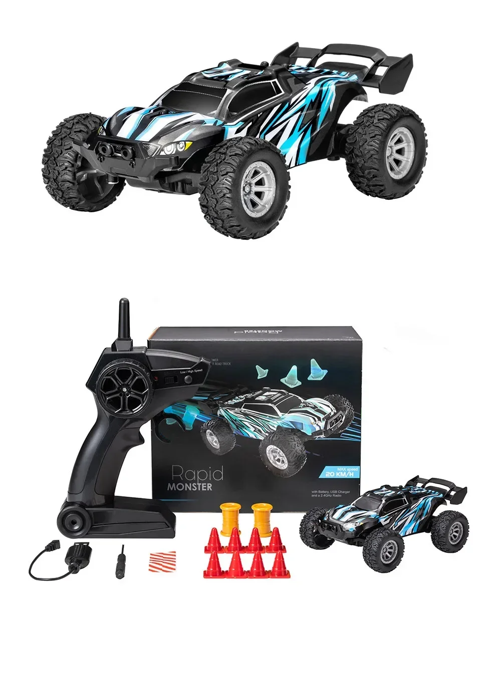 1:32 Mini High Speed 20km/h RC Car Dual Speed Adjustment Indoor Mode/ Professional Mode Travel Off-Road RC Cars Toys 3