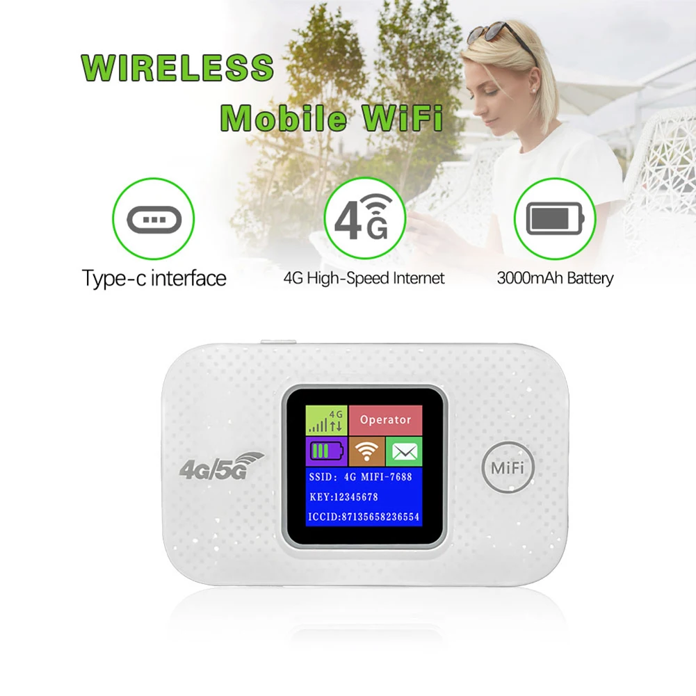4G LTE Mobile WIFI Router 150Mbps 3000mAh Portable Pocket MiFi Modem Mobile Hotspot Sim Card Slot