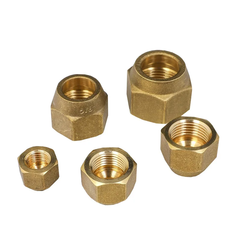 Air conditioning cooling brass Nazi British metric copper nut thin thickened high-quality copper nut