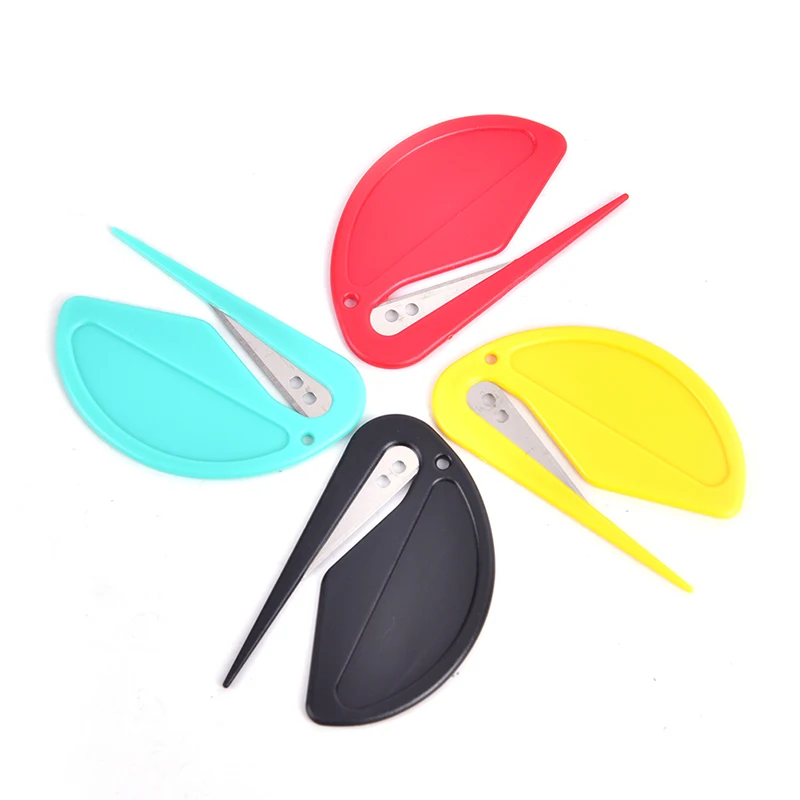 Mini Plastic Letter Openers Sharp Mail Envelope Opener Safety Papers Cutter 2pcs/set mail opener paper cutter