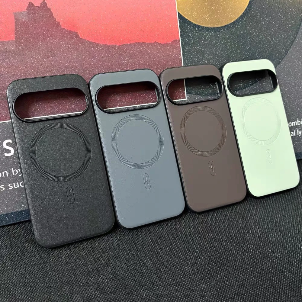 Magnetic Leather Shield Non-Slip Bumper Phone Case
