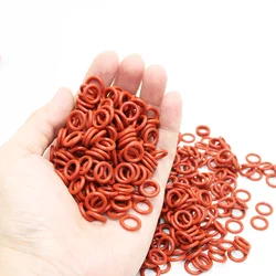 Silicone Oil Resistant Temperature Sealing Washer Gasket - OD 4mm CS1mm (Silicone Ring 100pcs)