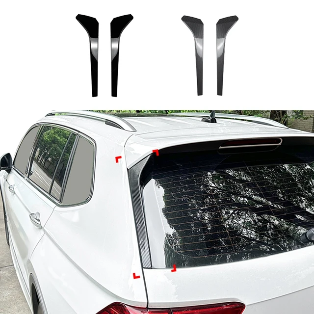 For VW Tiguan MK2 R-Line 2017-2023 Carbon Fiber Pattern Car Rear Window  Spoiler Side Wing Cover Trim Car Replacement Parts - AliExpress