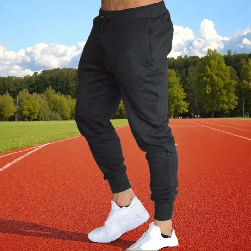 Men Jogger Pants – Slim Fit Sweatpants with Drawstring for Running & Fitness