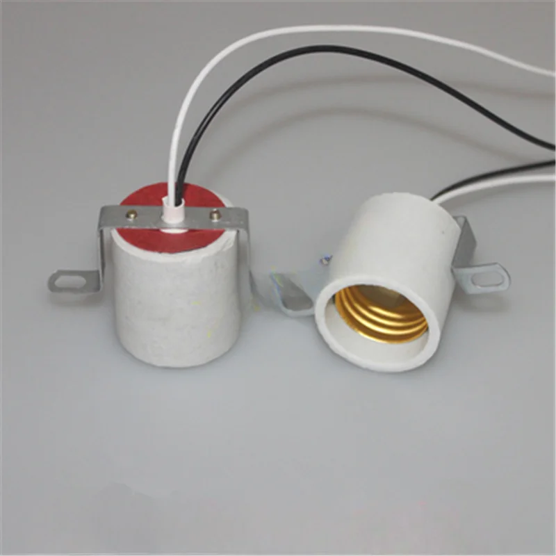 

Бытовой обычный керамический пластиковый держатель лампы E27/E14 с проводом