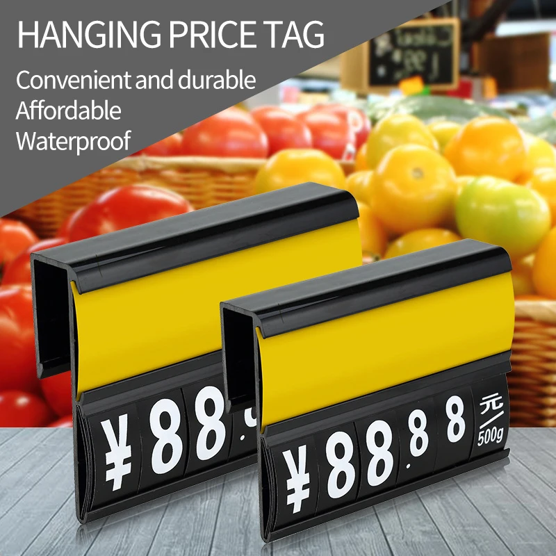 1 Piece Advertising Poster Label Display Stand Fashion Trendy Vegetable Fruit Price Clip Holder For Supermarket Fresh Aquatic a4 a5 a6 5pcs fruit price display stand supermarket waterproof erasable label vegetable fresh aquatic product promotional brand