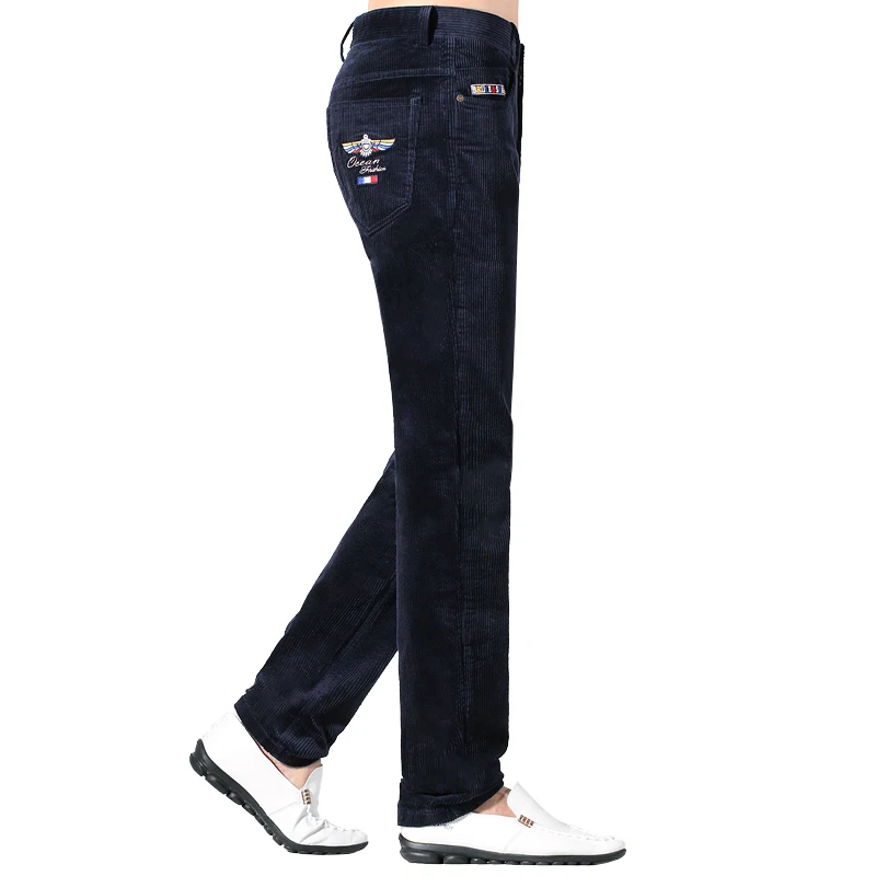 2023 Corduroy Pants Men's Winter Clothing Bruce&Shark Man pants Straight Leg Loose Style stretching korean fashion Work wear Big