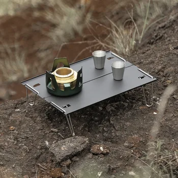Aluminum table camping convenient folding table mini splicing aluminum alloy outdoor barbecue table camping tea table