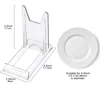 2pcs Clear Acrylic Display Easels Adjustable Plastic Plate Holder Stand Picture Frames Rack Wedding Birthday Home Decoration 6