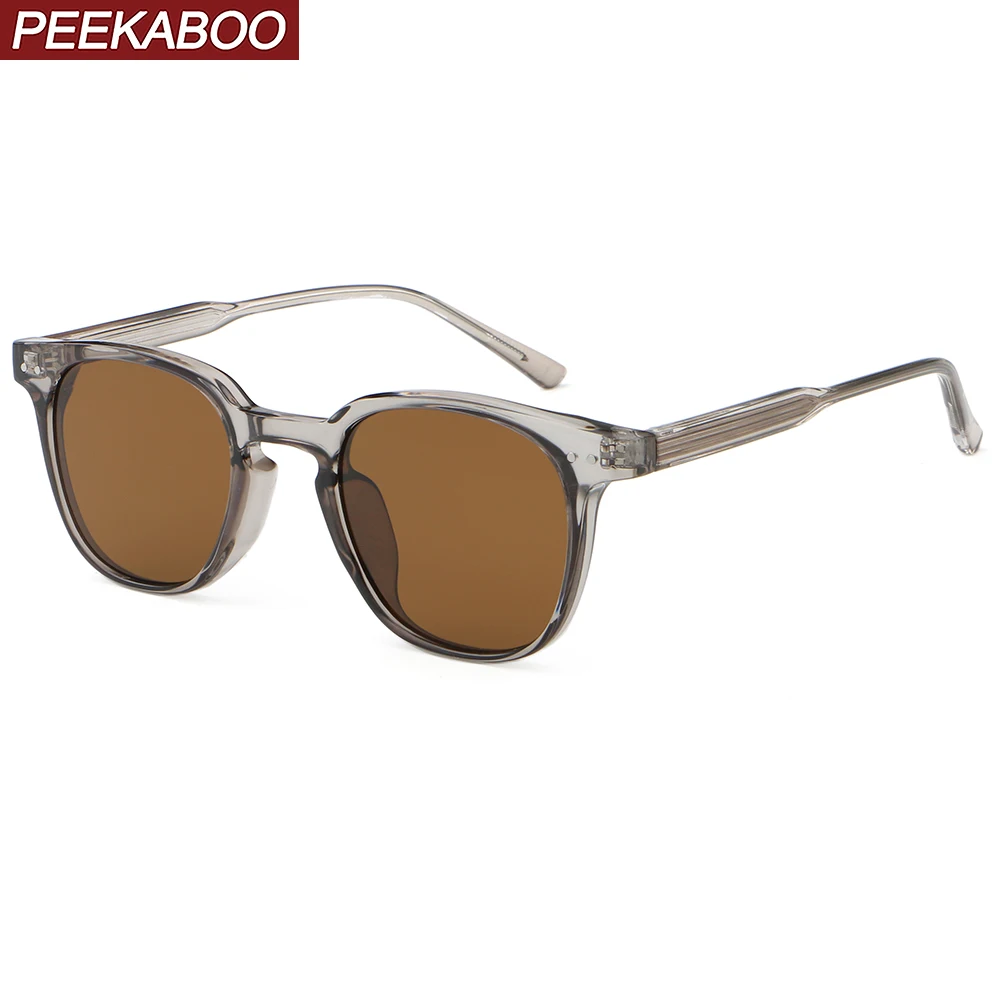 

Солнечные очки Peekaboo CP с ацетатными линзами uv400 для мужчин и женщин, зеркальные аксессуары в квадратной оправе, зеленый коричневый черный цвет, лето 2024