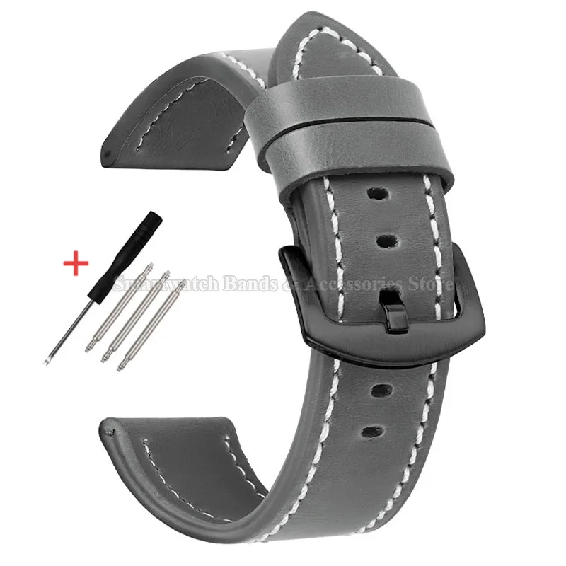 Elegant Vintage Leather Watch Strap - Waterproof Sport Bracelet, Multiple Sizes Available