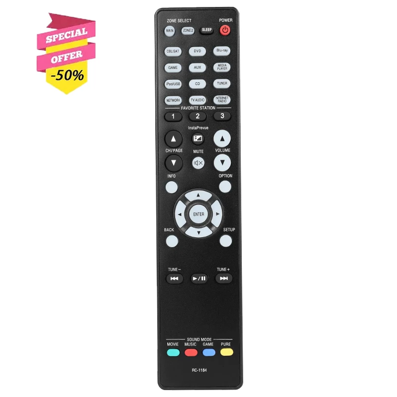Nuovo Telecomando Rc-1184 Rc1184 Compatibile Con Ricevitore Av Denon Avr-X3000 Avrx3000 Avr-X2000 Avrx2000 Controller Di Ricambio