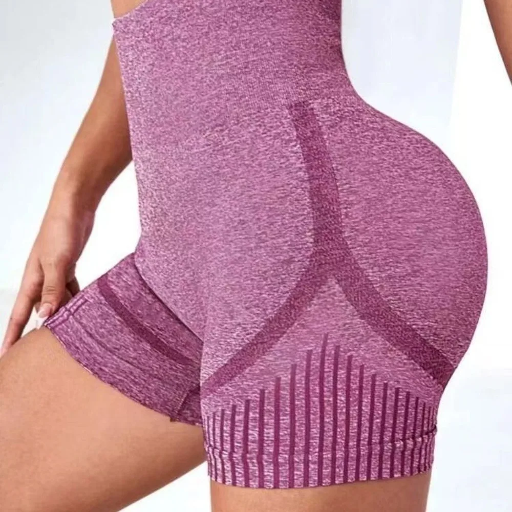 Yoga Shorts for Women High Waist Seamless Stretch Gym Running Fitness Workout Shorts