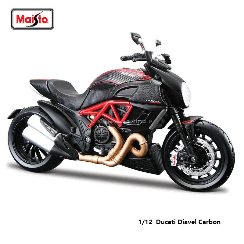 Maisto 1:12 Ducati Diavel Carbon Classic Motorcycle Brand Genuine Collection Die Casting Model Gift Static Toy Fuel Tank Metal