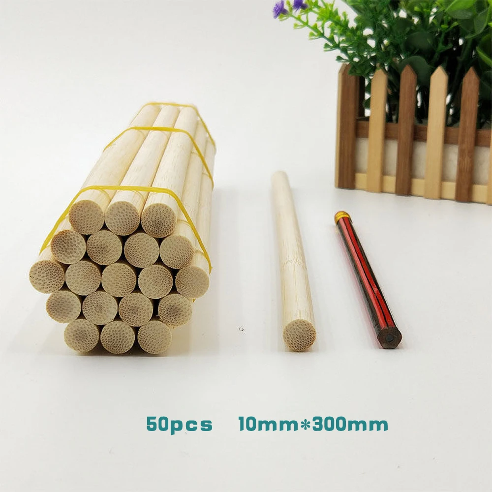 10pcs/lot Multi-size Round Square Bamboo Sticks Diy Handcraft Making  Modeling Materials - Wood Diy Crafts - AliExpress