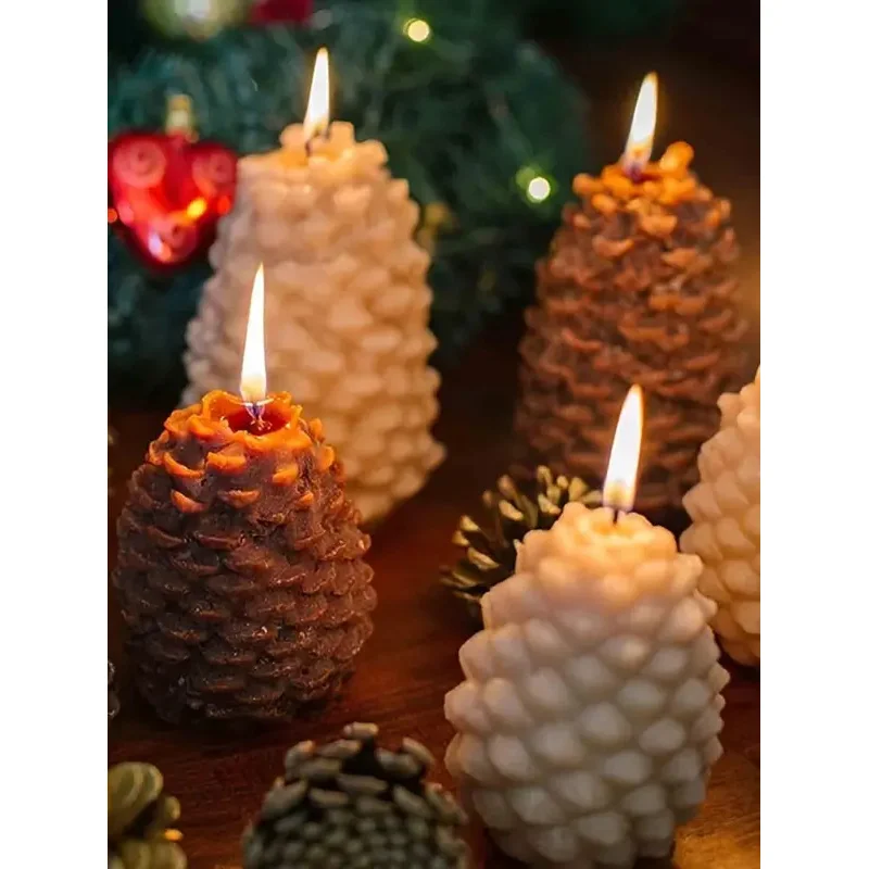 Silicone Mold for DIY 3D Pine Cone Candle and Wax Crafts